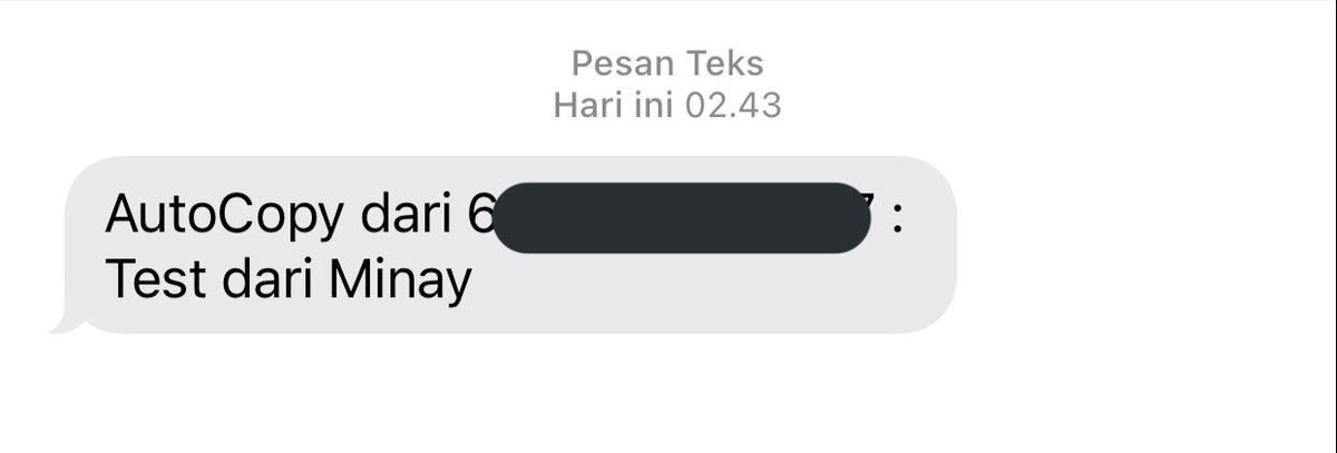 AmaninYuk's tweet photo. Jika Sobat Aman menjadi korban, Setiap ada yang mengirim SMS ke nomor handphone A akan diteruskan ke nomor handphone B. Berikut adalah pesan yang diterima oleh handphone B ketika handphone A menerima SMS https://t.co/CBhUcRFgpe