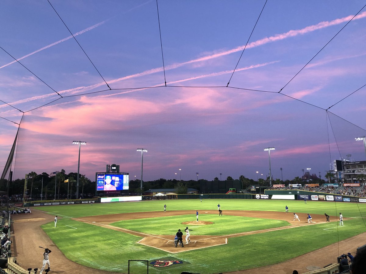 hdsenterfitt's tweet photo. It was a gorgeous night for baseball, but a painful game for the @JaxShrimp this evening. https://t.co/hHEbO8HNSm