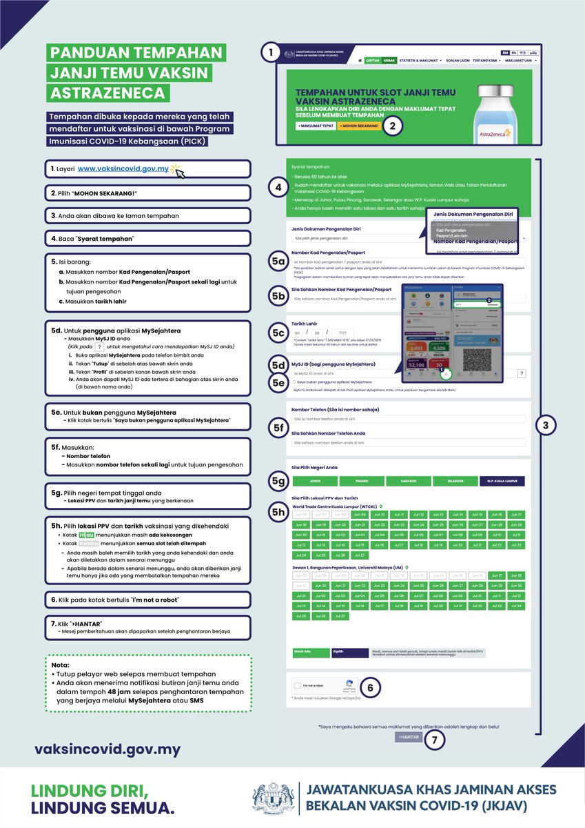 Vaksin Covid 19 On Twitter Here Are The Steps That You Should Follow To Ease Your Astrazeneca Vaccine Appointment Booking Process That Will Be Open 26 May 12pm Use The Link To