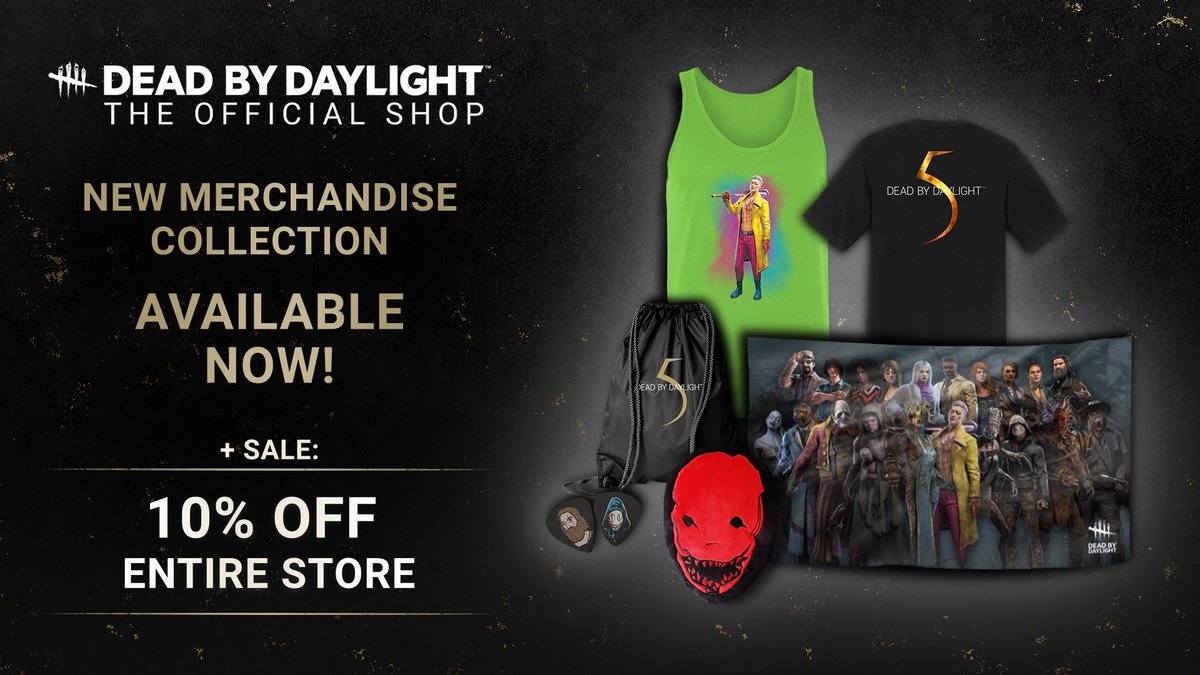 公式 Dead By Daylight Dead By Daylight公式ショップで5周年記念グッズを新発売しました さらに 5月27日12時59分までショップの全アイテムが10 Offのセール中 Dbd公式ショップはこちら T Co Iixmz3c3dj T Co Gw4yt53iqr