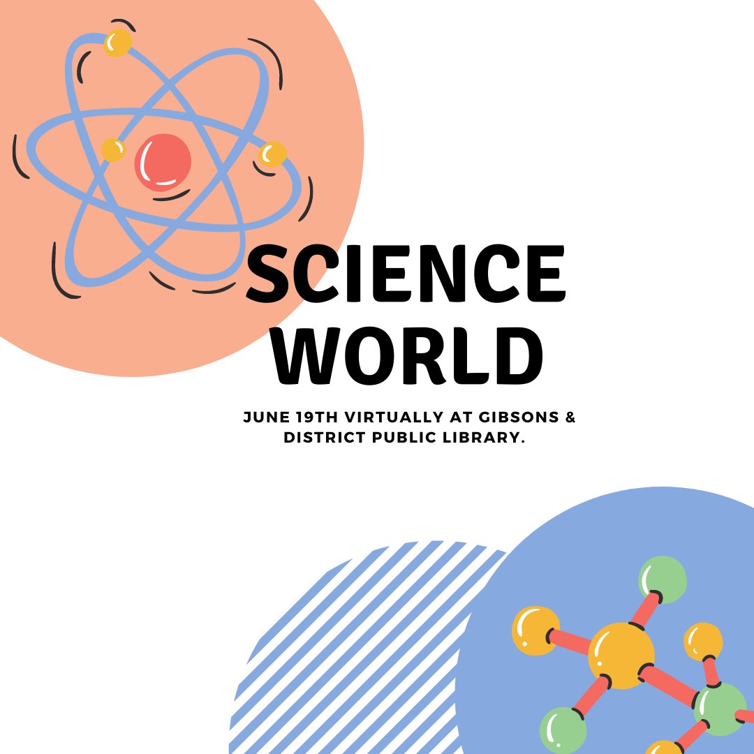 GibsonsLibrary's tweet photo. Science World is coming to the library! We're launching the Summer Reading Club with a virtual presentation from Science World. Check the website to register: https://t.co/N6DZPhpfQ6 https://t.co/jlQMwoiBW4
