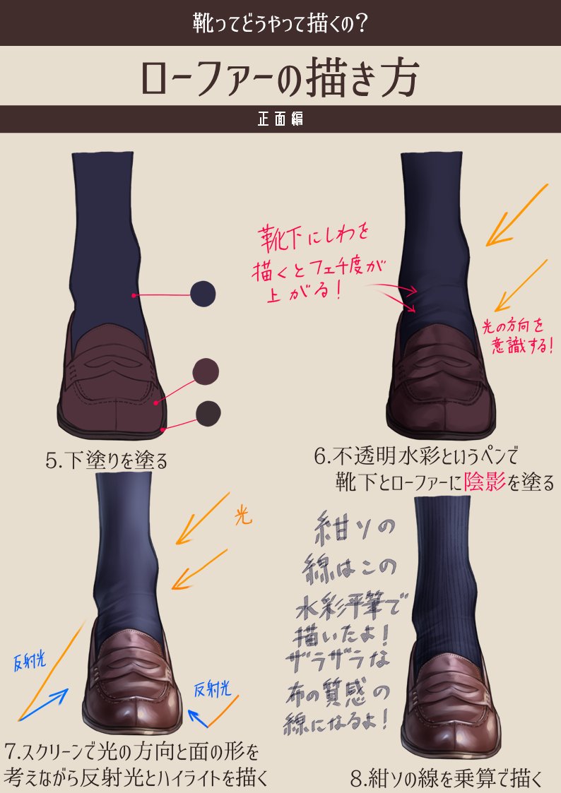 Onion イラスト講座 C みんな大好きローファーのいろんな方向から見たときの描き方を紹介していきます 今回は正面編です ラフを描く手順や色の塗り方を前回よりも 更に詳しく解説したのでぜひ参考にしてみてください ローファー Onionドロー Onion イラスト講座 C みんな大好きローファーのいろんな方向から見たときの描き方を紹介していきます 今回は正面編です ラフを描く手順や色の塗り方を前回よりも 更に詳しく解説したのでぜひ参考にしてみてください ローファー Onionドロー