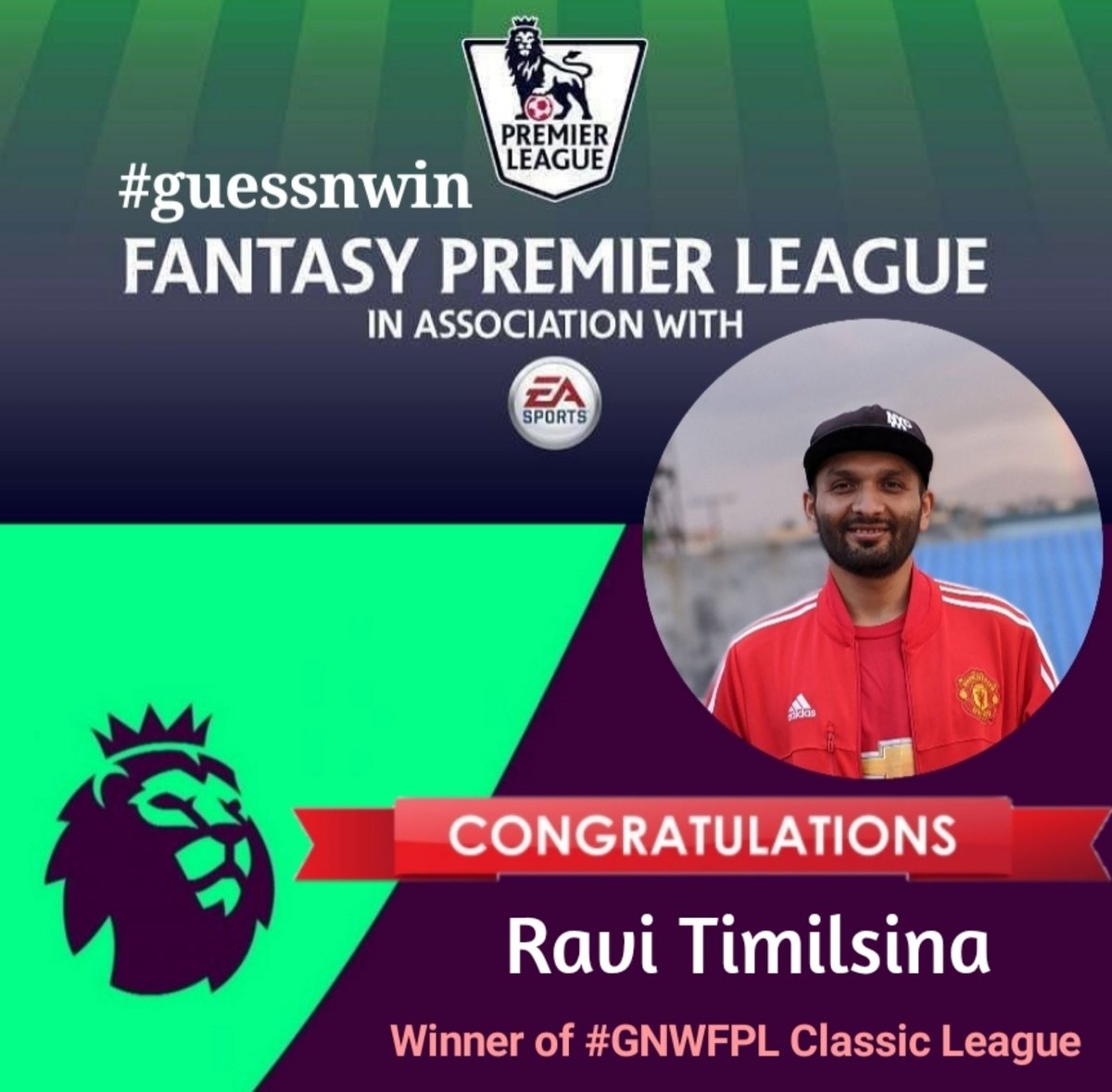 guessnwin's tweet photo. Huge congratulations to our own baari ko @RaviTimilsina on leaving the rest of the losers behind to win the most coveted title of GNW Champion. We sure are proud of you, perhaps G malla is too. https://t.co/9MMyUu6frH
