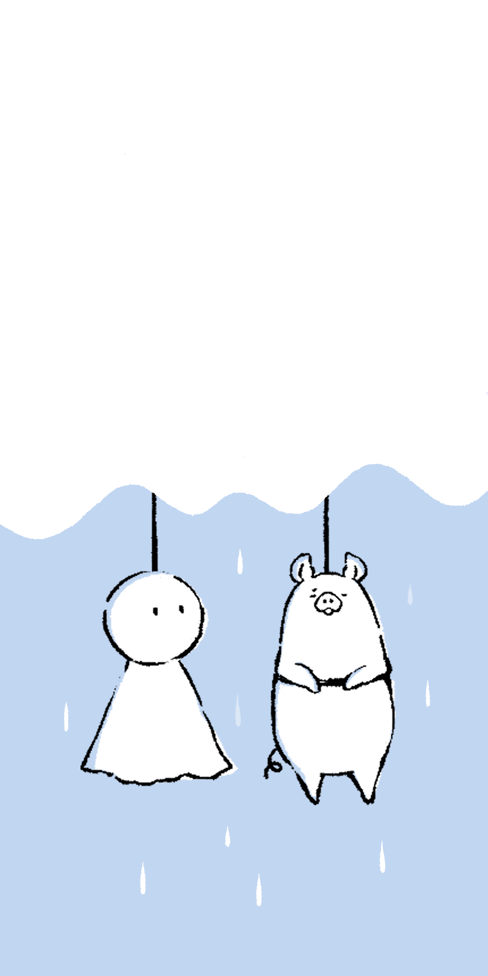 Twitter 上的 前髪ぱっつん 豚のイラストとデザイン じめじめしますねっ 梅雨 を過ごす豚イラストをスマホ用にしてみました 初挑戦 もし良かったら梅雨の間 壁紙にしてあげてください٩ ないと思いますが 商用利用 転載 改変等は禁止です 個人で