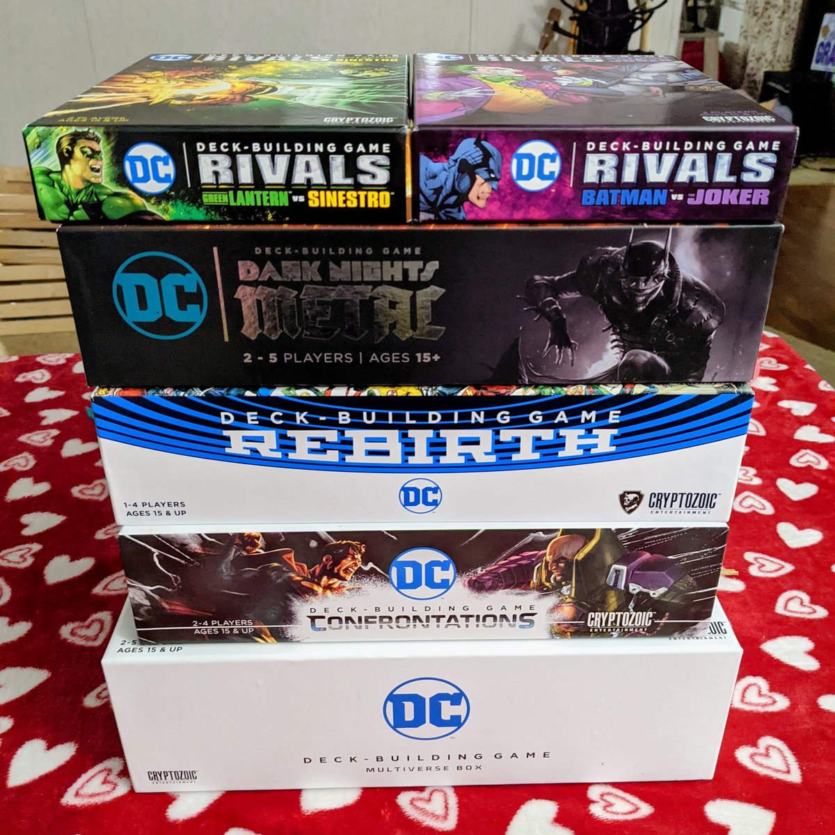 CaseyEmmanuel's tweet photo. Collection complete 🎉 (it's so beautiful 😭) and yes I have all the crossover and crisis sets in the multiverse box.
@Cryptozoic #dcdeckbuilding https://t.co/aHp2IKZtJT