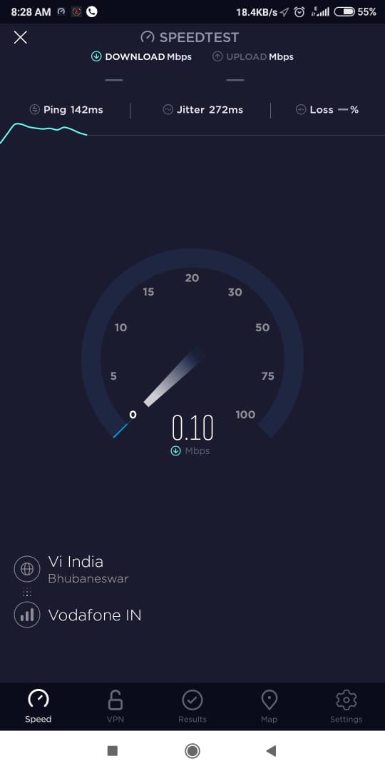 JRPLIKU's tweet image. @ViCustomerCare  @VodaIdea_NEWS What is your moto to give 4gb/day, weekend data rollover in 699rs , when the user is not able to consume it due to unavailability of network &amp;amp;  this occurs since last 1 year. Time to say good bye 
 Result of speed test ookla
#goodbyeVI