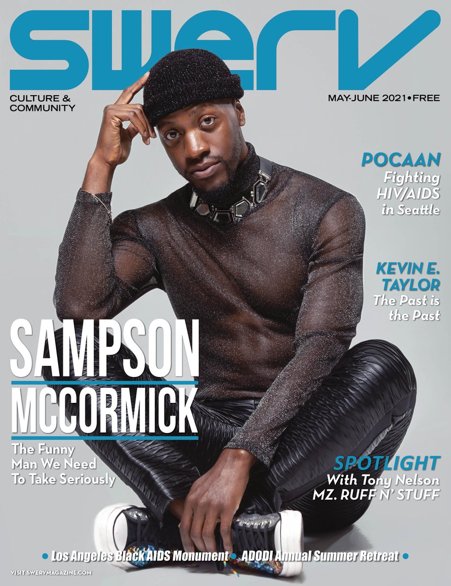 The comedic voice of the Black LGBTQ community, Sampson McCormick gives us the goods in SWERV - May/June issue. swervmagazine.com/may-june-2021/
