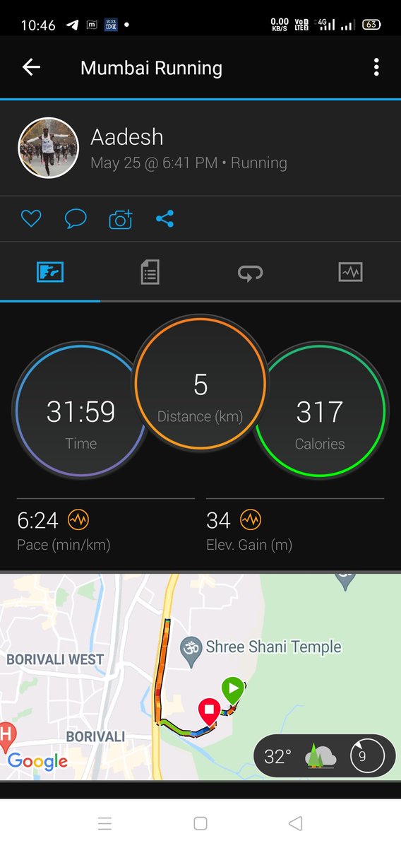 AadeshMore2's tweet photo. After long time resumed my running with small distance.. 
#runningislife #trending https://t.co/7tjTS08oS1
