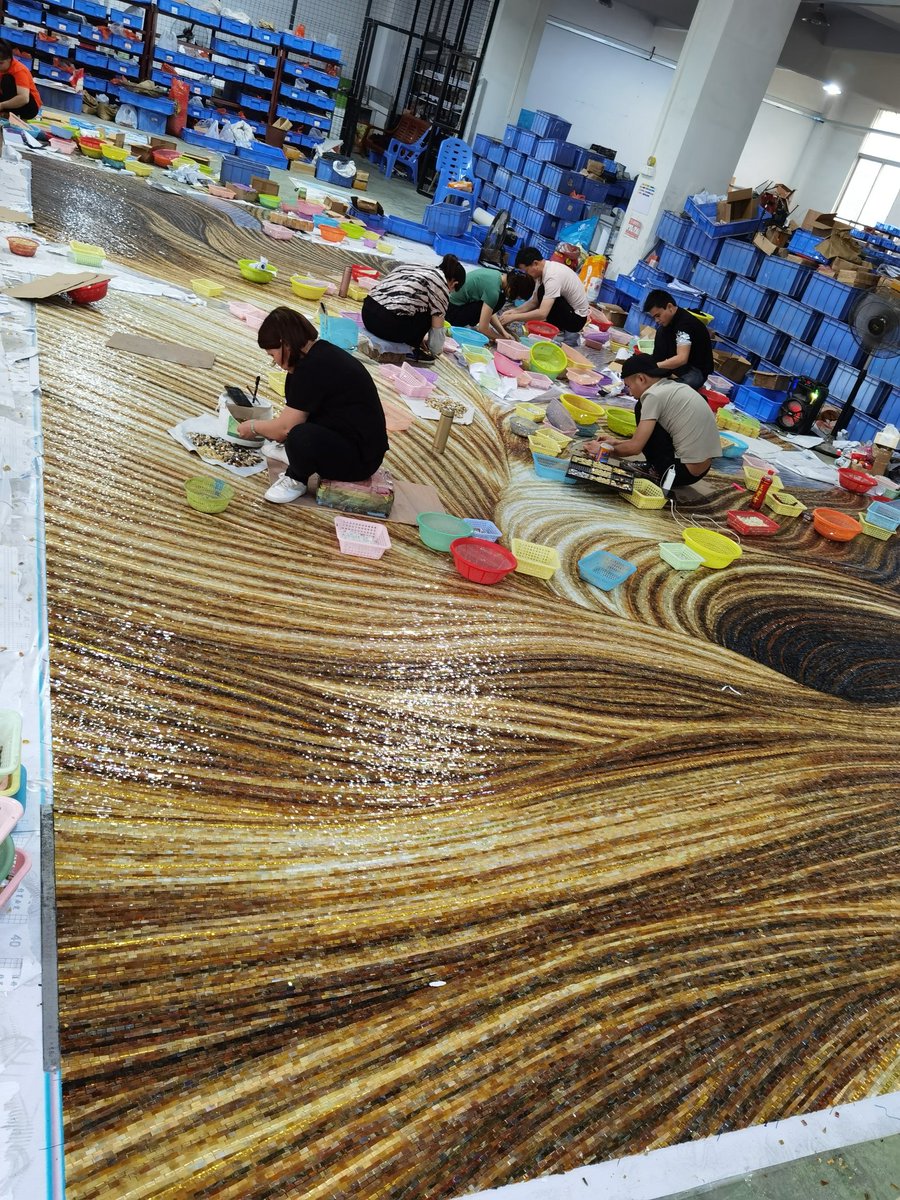 tilendco's tweet image. It&apos;s so spectacular!
Handmade Mosaic picture, Made in China 
Support to custom made for one piece!