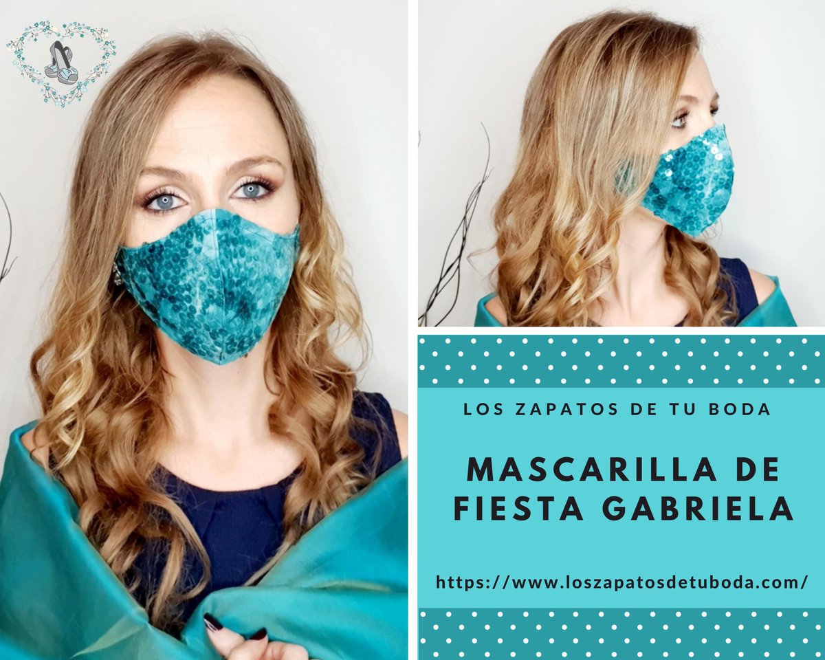 🎉 #MascarillaDeFiesta Gabriela de @angelesaljama 🎊

Hoy queremos proponer esta espectacular y colorida #mascarilla para un #invitada ideal a cualquier evento, confeccionada con gasa bordada aguamarina y tejido certificado. 

loszapatosdetuboda.com/mascarillas/ma…

#LosZapatosdetuBoda #LZDTB