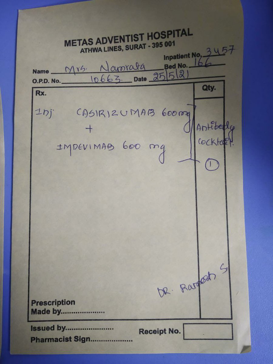 harshallkpatel's tweet photo. @SonuSood hi! Can you help us arrange these medicines, patient is critical and this is the last ray hope. You may contact +91 9913933555 https://t.co/o9RmVRFxSD