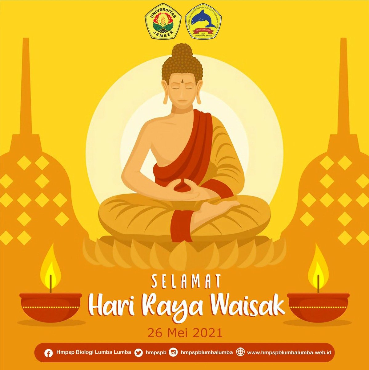 hmpspb's tweet photo. Jatuh adalah bagian dari kehidupan
Bangkit kembali adalah hidup
Selamat Hari Raya Waisak 2021
.
#harirayawaisak
#hmpspb
#hmpspblumbalumba
#pbiounej
#pbioamazing https://t.co/Kl9GX2oB9b