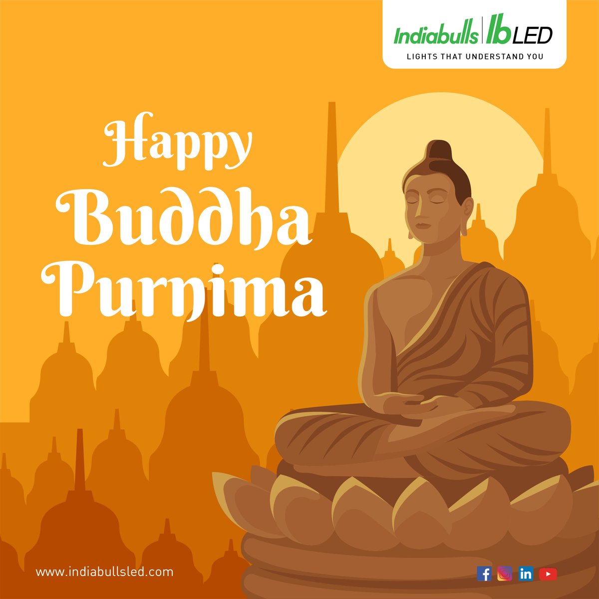 IBLED_Lighting's tweet photo. On Buddha Purnima, here’s wishing you and your family happiness, good health and prosperity.
#buddhapurnima #lightsthatunderstandyou #IndiabullsLED https://t.co/TnU8d3H4bx