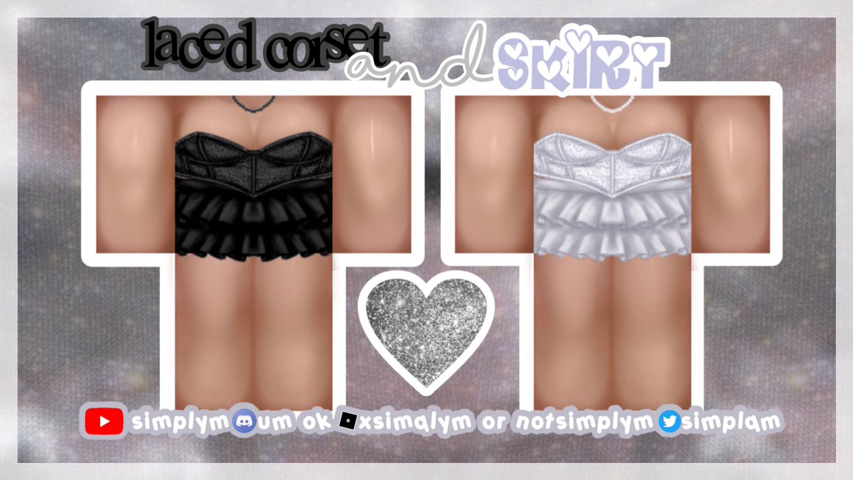 Simplym Commissions Open For Hire On Twitter First Outfit At Daydream Black Corset Https T Co Dqvu1lfkje Black Skirt Https T Co 5iiqtfbq6w White Corset Unable To Upload White Skirt Https T Co Pstd17qotp Roblox Robloxclothing - roblox corset t shirt