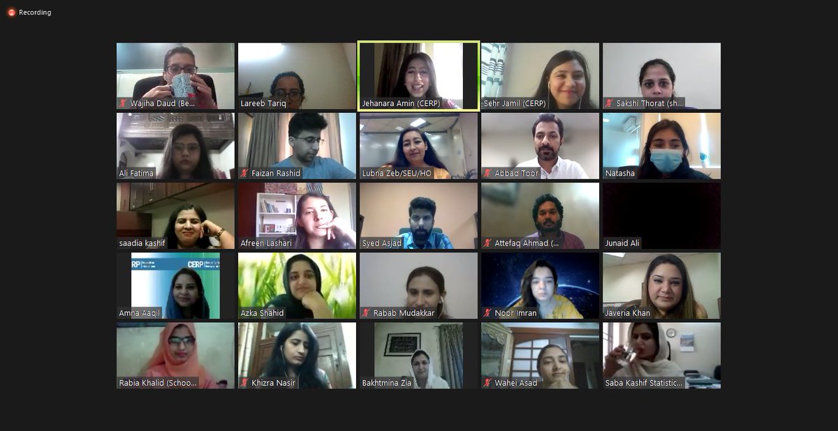 CERPakistan's tweet photo. #HappeningNow 
The second day of Qualitative and Quantitative Research Methodologies, part of the #CERPExecEd M&amp;E Boot Camp series begins with an interesting group activity followed by a session on "Data Analysis" with Dr. @_farahsaid.
#bootcamp #training #professionaldevelopment https://t.co/1zzXOk0AwC