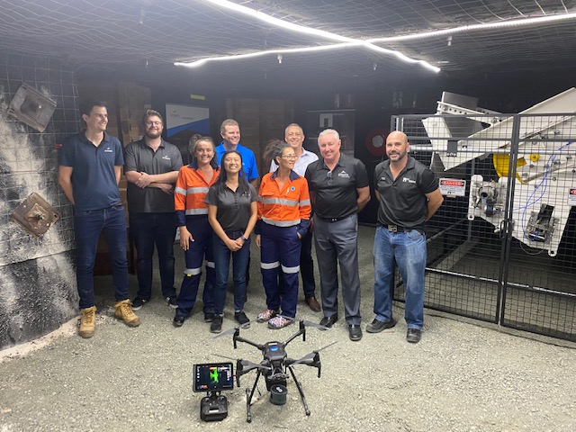 emesent's tweet photo. Thank you to the team at the Research Centre for Operational Excellence in Mackay for inviting us to showcase our technology to your guests, including the BHP Graduates. #minetechnology #LiDAR https://t.co/N7n1DbnQkK