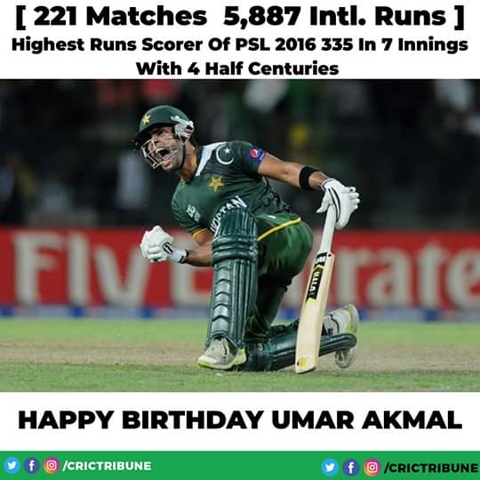 26 May Happy birthday to you Umar akmal ubr bst all time fvrt miss you so much my heroooo 