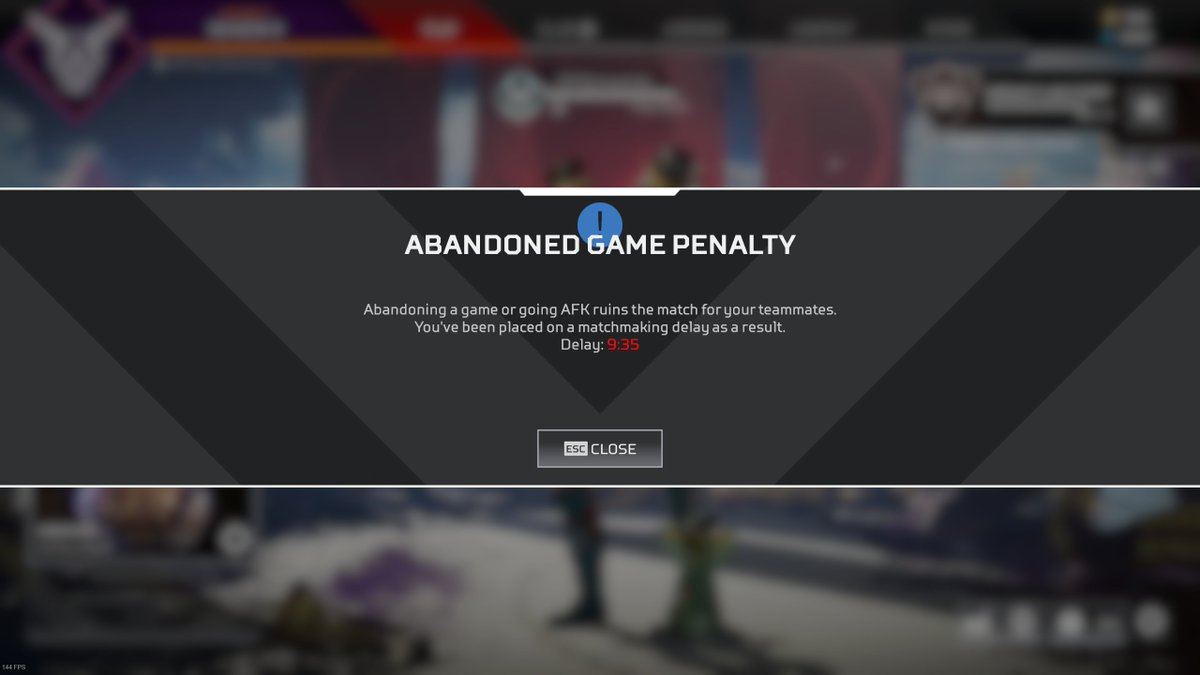 jiminywinkle's tweet photo. @PlayApex apparently leaving before the end of the winning cutscene when the enemy team quits in arenas counts as an abandon 😕 https://t.co/1TK6S6iTrH