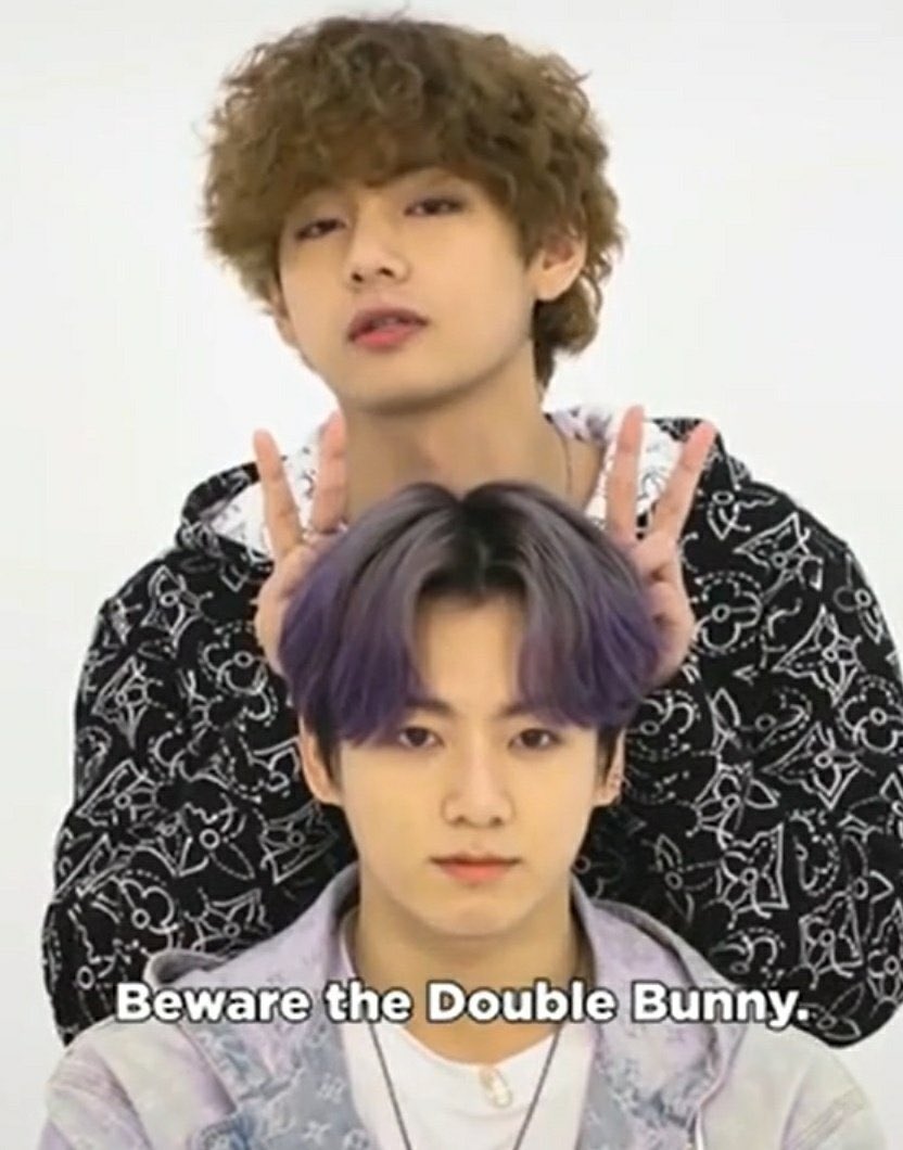 jennsky_'s tweet photo. Double Bunny &amp;  Baby Bear𐤀🧸♡ 
                          #kookv https://t.co/9lyuxJHs3C