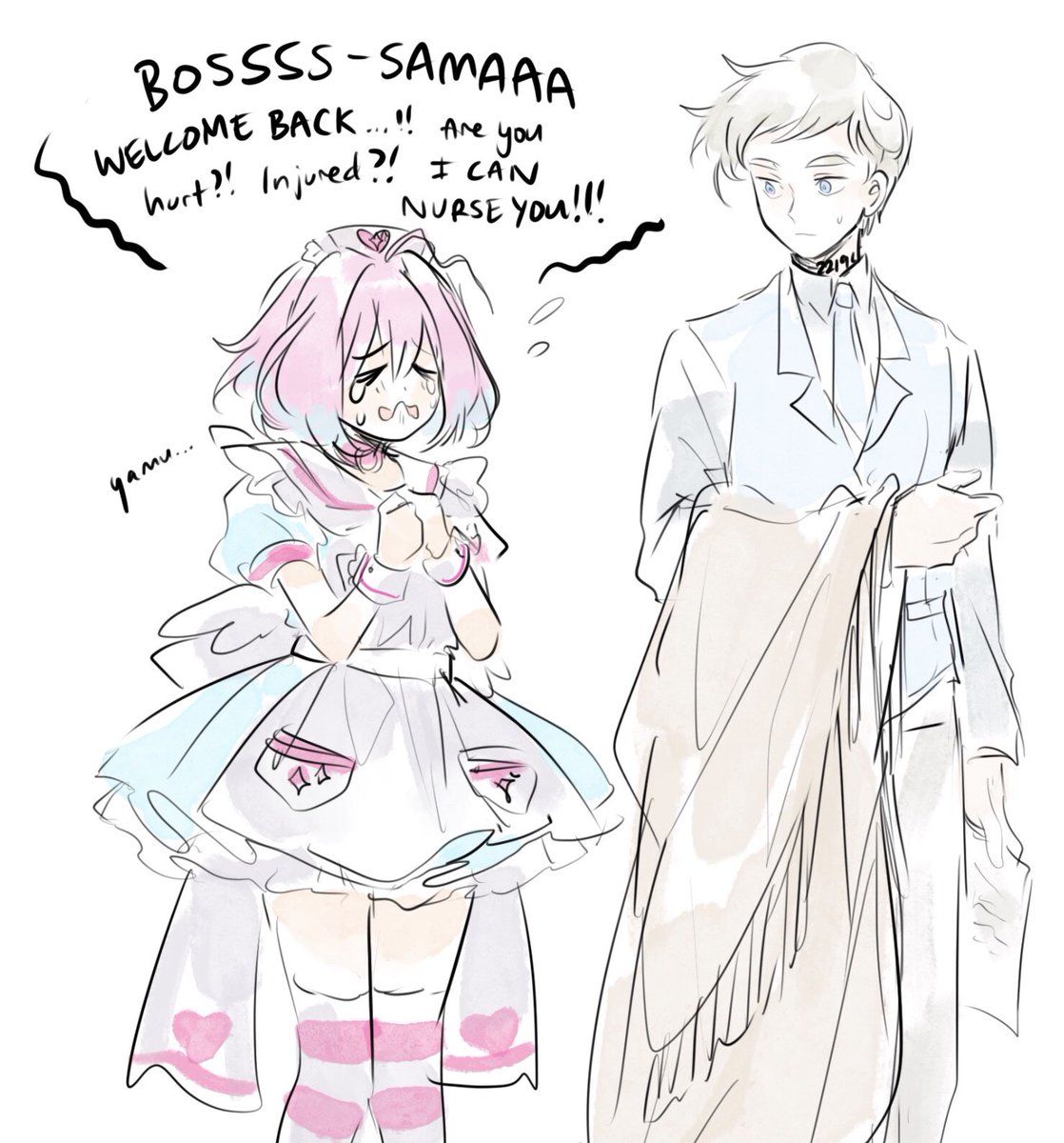 i thought the riamu and norman comm samples from my form were a funny looking combo so.... 
