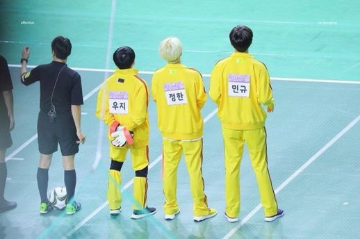 54. Seventeen Mingyu, Jeonghan and Woozi