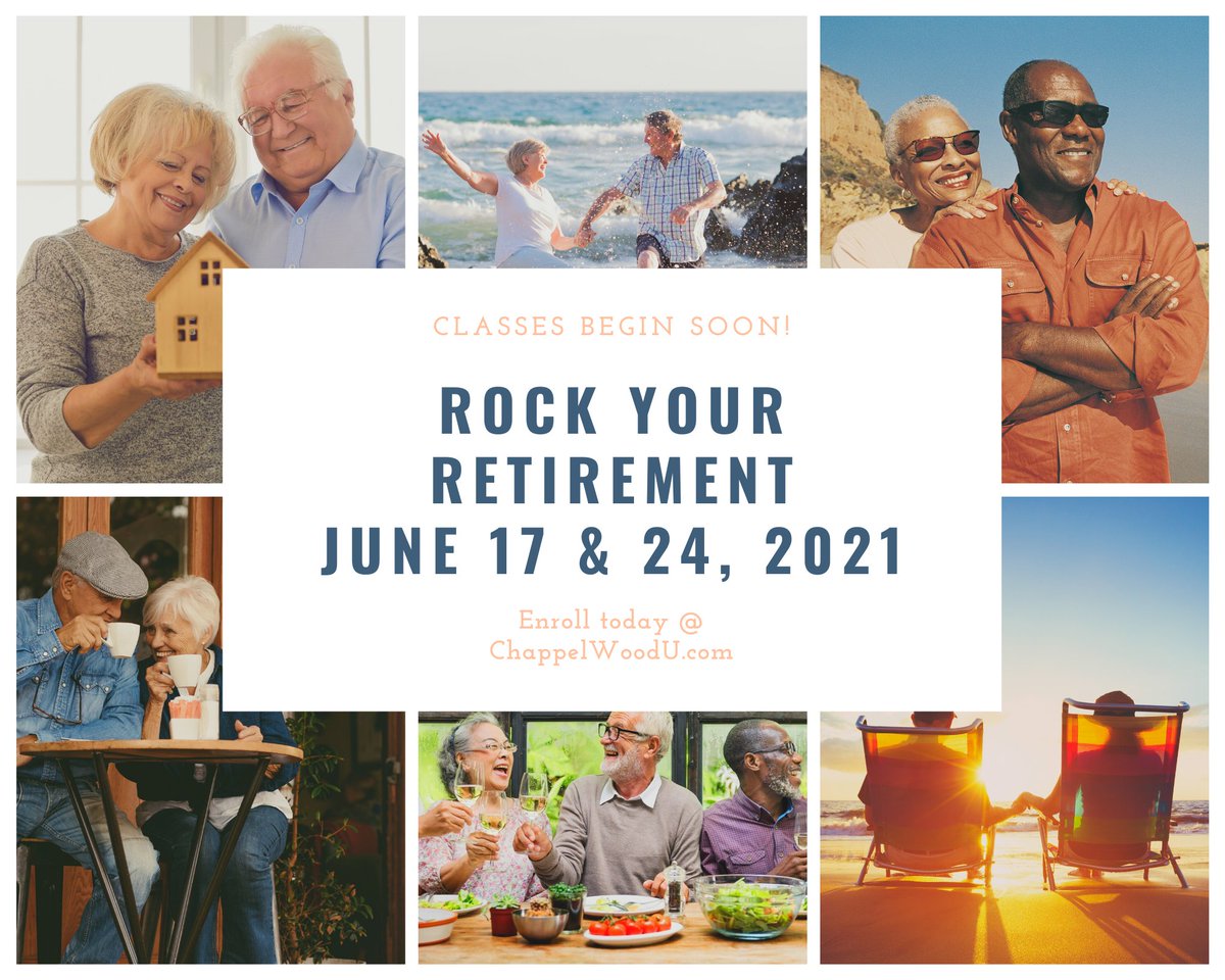 damonmking1's tweet image. Plan for the retirement you want &amp;amp; deserve. Enroll in a Rock Your Retirement financial enrichment course today!
June 2021 classes are now open for enrollment: bit.ly/2PqtPx0

#RetirementExpert #RetirementPlanning #InsurancePlanning #EstatePlanning  #RockYourRetirement