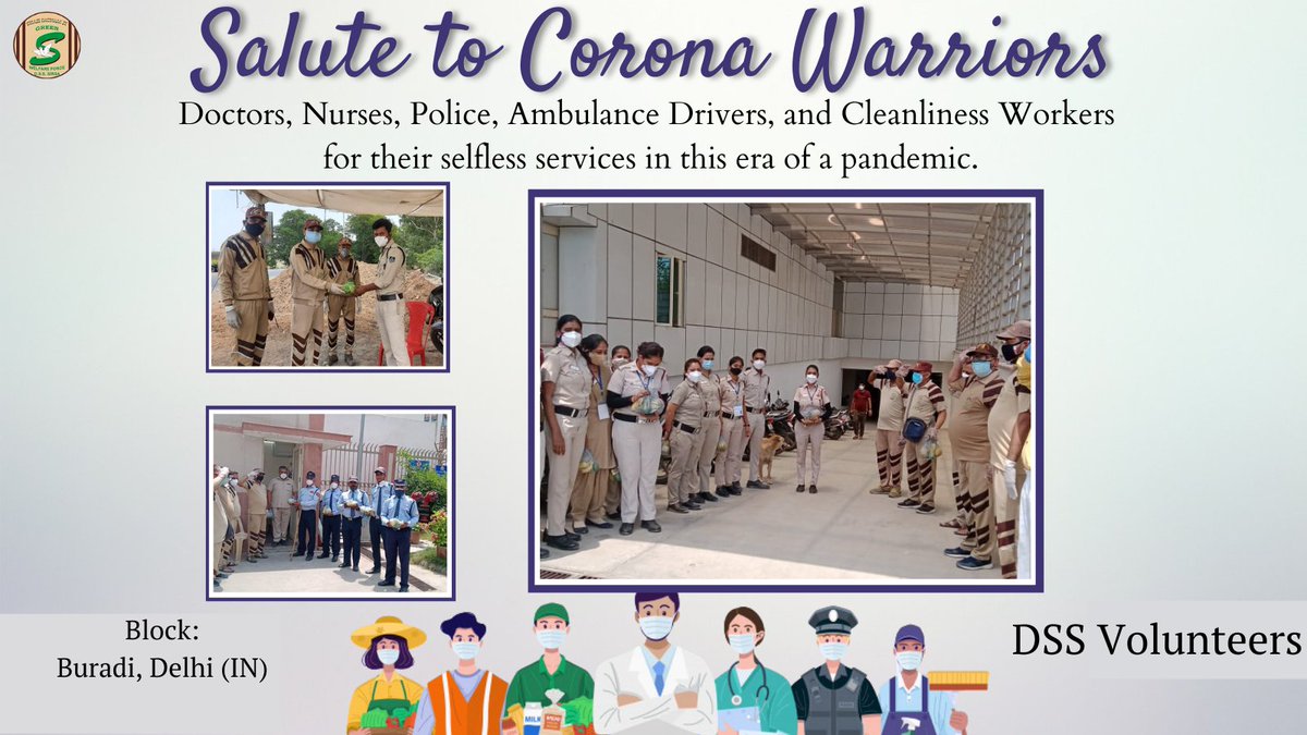 SALUTE TO CORONA WARRIORS-DOCTORS, NURSES, POLICE, AMBULANCE DRIVERS, CLEANLINESS WORKERS | FRUITS DISTRIBUTION-DSS VOLUNTEERS,BURADI, DELHI