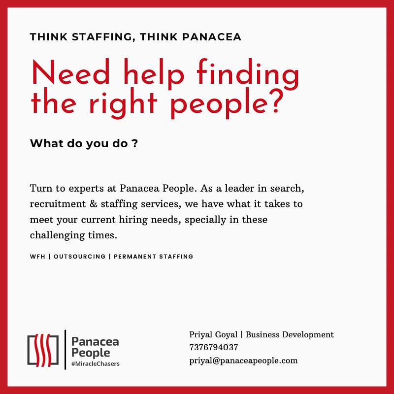 CareerCampusEDU's tweet photo. Need help finding the right people ?
#PanaceaPeople #thinkstaffing
#thinkpanacea #recruitment #staffing #miraclechasers https://t.co/xEVSIMnCz5