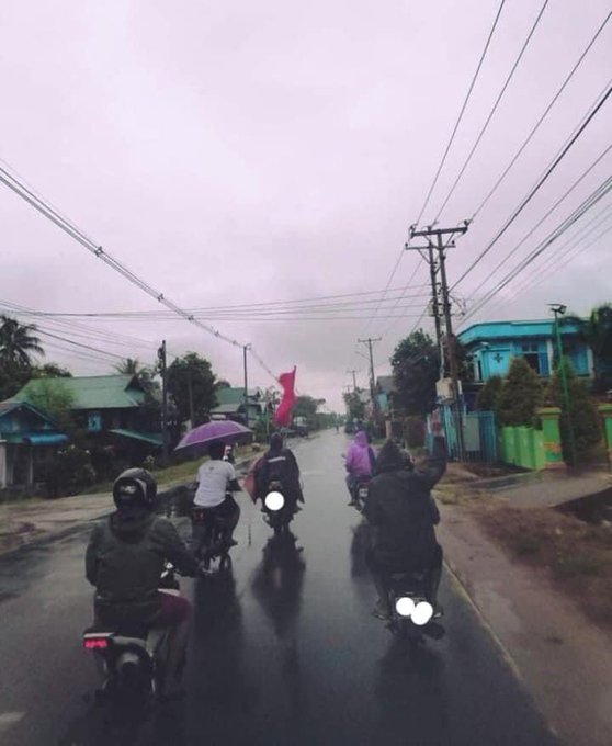 A group of young people went on motorcycles strike in Dawei amid heavy rain today.  #AuspiceRefugees<a href="/tag/whatshappeninginmyanmar"class="tags"><span>#whatshappeninginmyanmar</span></a><a href="/tag/auspicerefugees"class="tags"><span>#auspicerefugees</span></a><a href="/tag/ma"class="tags"><span>#ma</span></a>