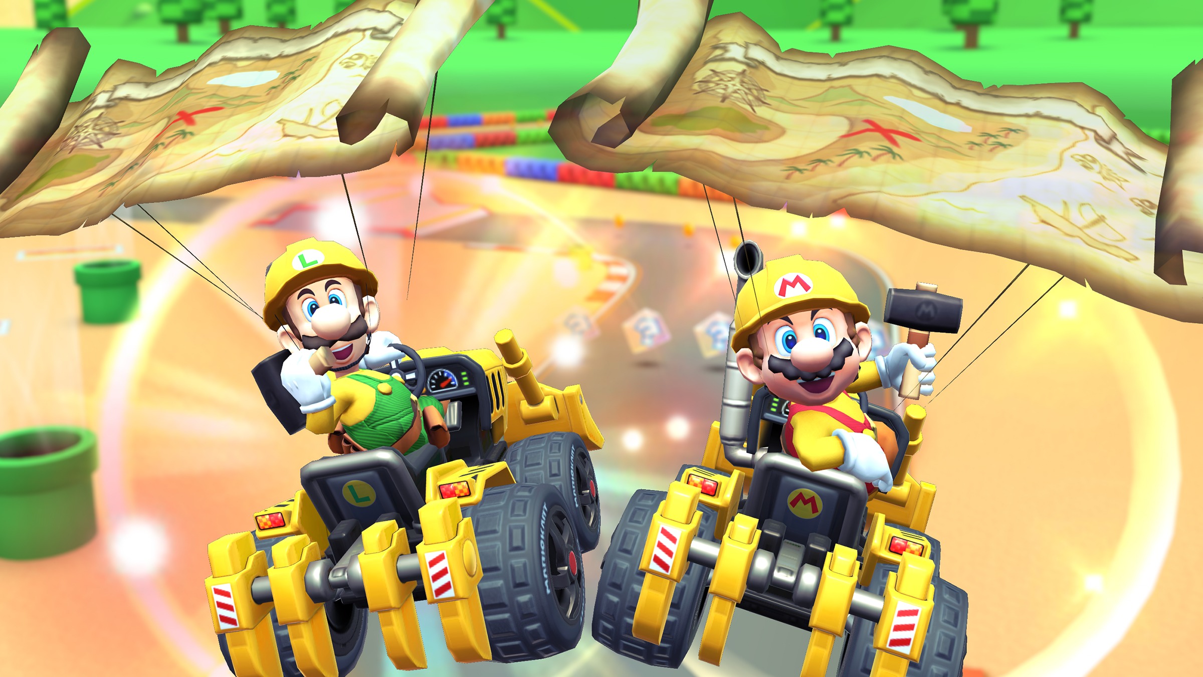 マリオカート ツアー エクストリームツアー後半戦 登場するのはこの2人 ビルダーマリオ と ビルダールイージ が 重機を彷彿とさせるパワフルなマシン パワードーザー と共に再登場 マリオカートツアー T Co Pmq3gs8czs Twitter