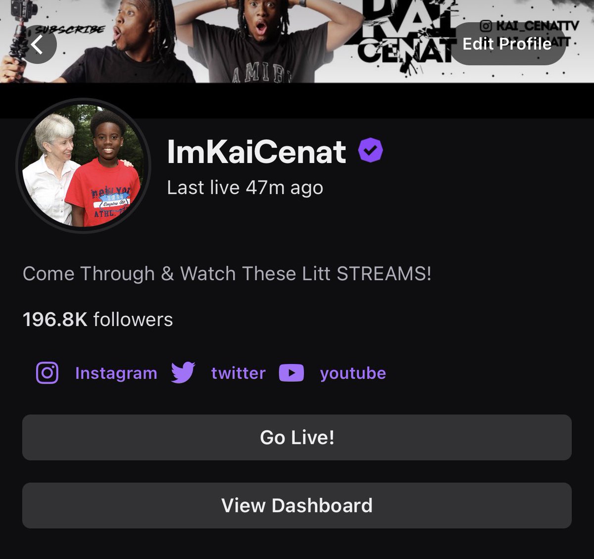 KaiCenat's tweet photo. Y’all Aready Know My Story With Twitch😪been banned 4 times back to back within 1 month and legit wanted to give up lol....I AM PROUD TO SAY WE ARE OFFICIALLY PARTNERED🎉THIS IS ALL THANKS TO YOU GUYS, WE LITERALLY STARTED 4 MONTHS AGO AND WE KILLIN IT💜#ROTY https://t.co/S5uIU5PHAV