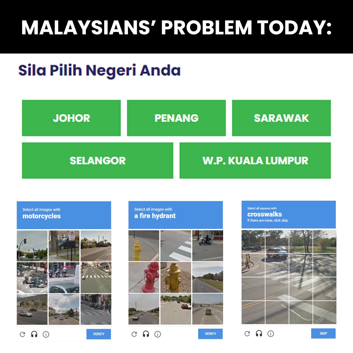 johobaru's tweet photo. Dah sejam ni layan Captcha 🙄 https://t.co/RUyYCLjJT5