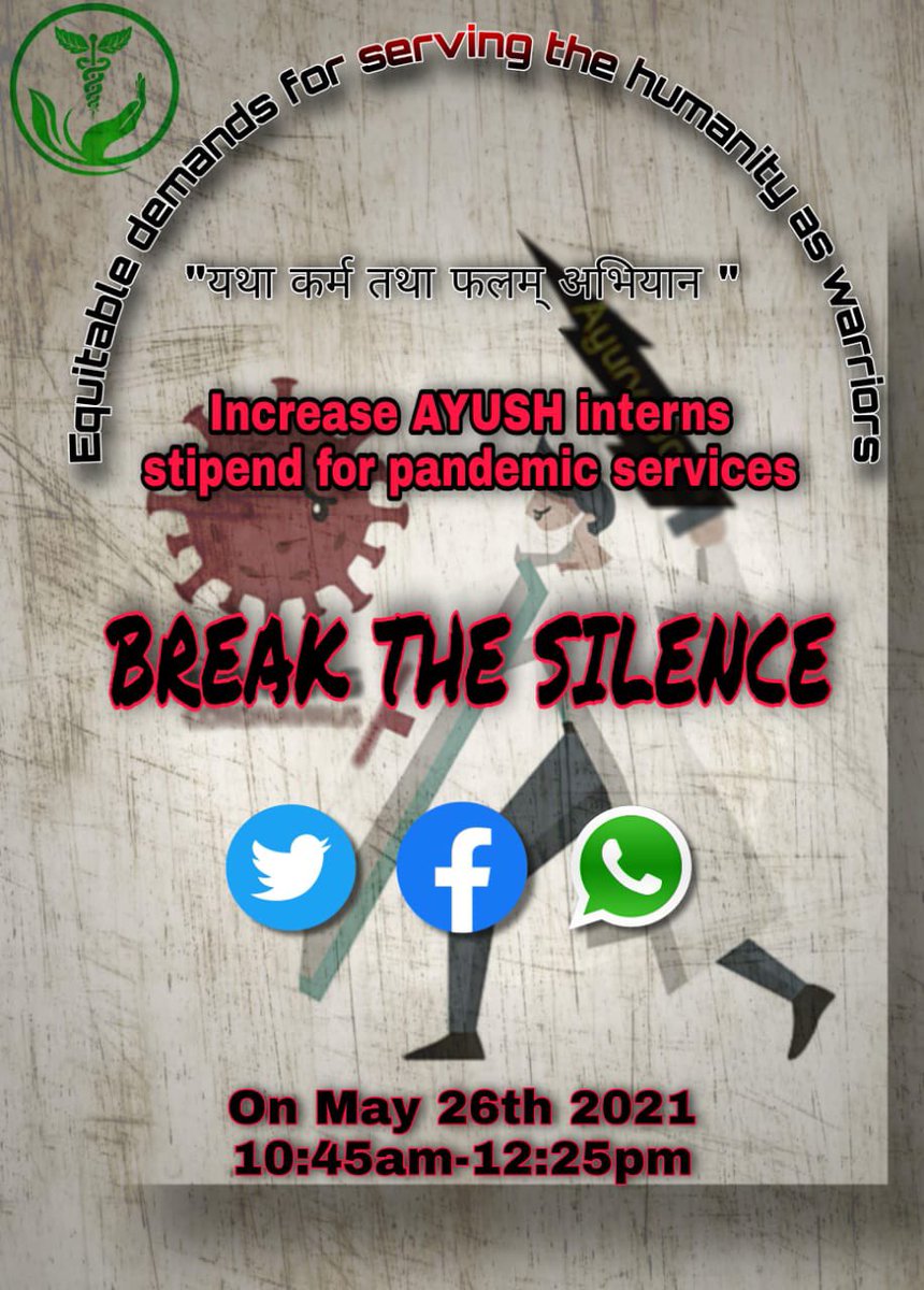 singhsorya54's tweet photo. The way govt. is neglecting ayush intern &amp; their hard work in pandemic is very demoralising..  we stood with govt in hard times as front warrior @JM_Scindia @ChouhanShivraj @INCMP @Shashank8929 @nstomar @drnarottammisra https://t.co/YnuNb43Vae
