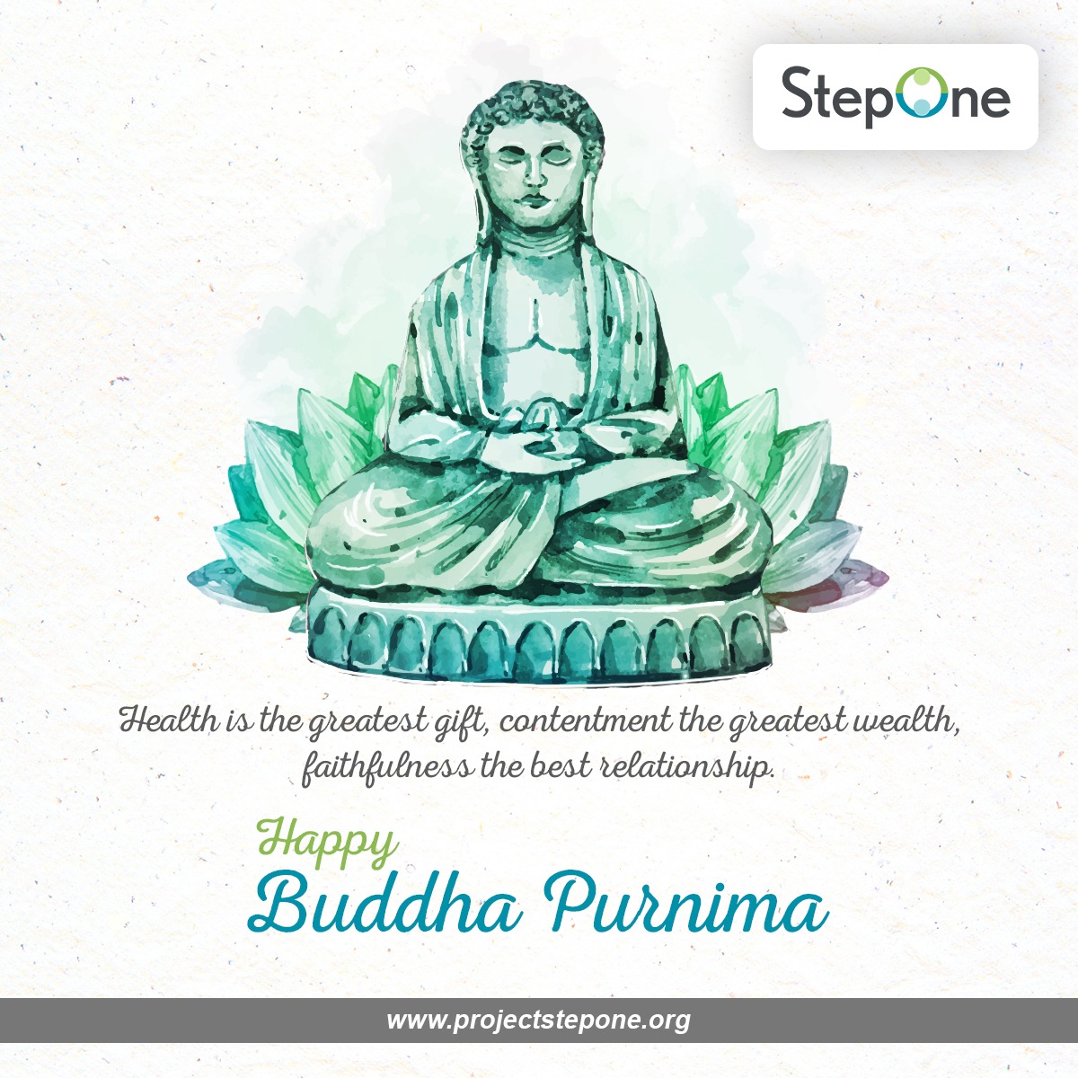 Projectstepone's tweet photo. “Health is the greatest gift, contentment the greatest wealth, faithfulness the best relationship.” ~ Gautam Buddha!

May Lord Buddha’s teachings fill our lives with wisdom, courage &amp; strength, thus help us conquer these difficult times!

Wishing everyone a happy #BuddhaPurnima. https://t.co/wAx0uvIFWb