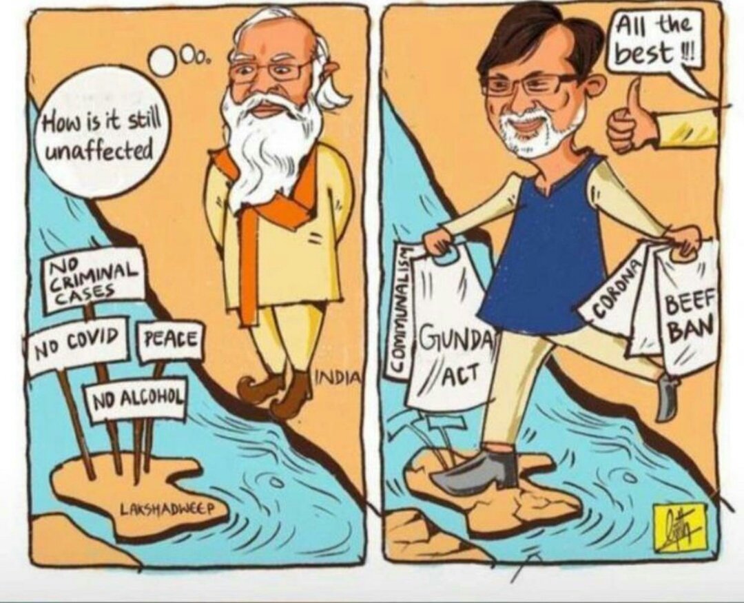 sawad_kallarpe's tweet photo. Central govt is showing the extreme level of dictatorship 

The losing identity in Kerala is promoting them to make Lakshadweep as another Kashmir 

The way keralites rejected BJP same way people of Lakshadweep will throw you out
#WeWithLakshadweep https://t.co/7Our8hI0LF