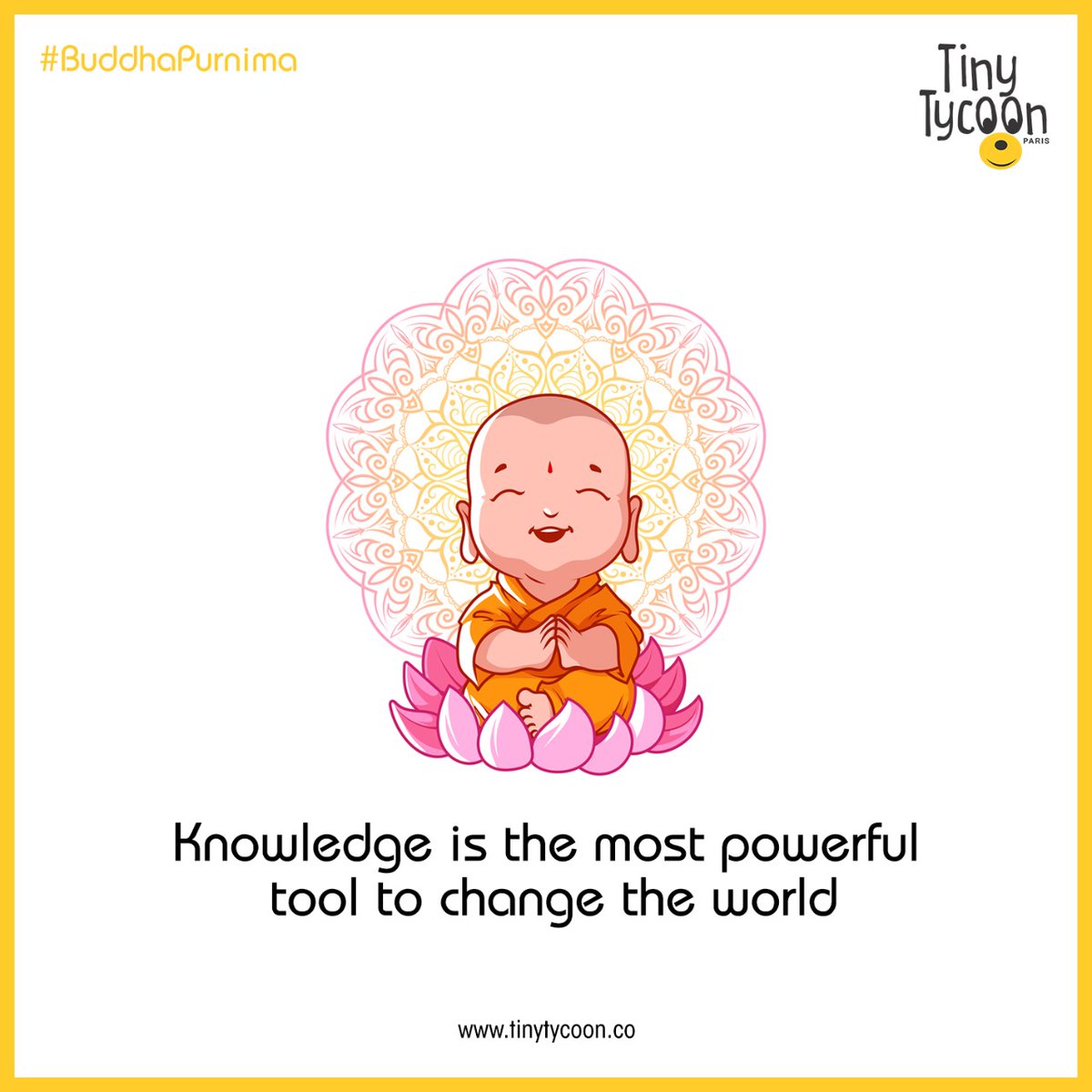 Tinytycoon1's tweet photo. We are shaped by our thoughts; we become what we think. When the mind is pure, joy follows like a shadow that never leaves.
#TinyTycoon #Buddhpurnima #Buddhism #Buddhpurnima2021 #BuddhaPurnima #BabyProducts #BabyLotions #BabyCreams #BabyShampoos #Babyskincare #Skincareproducts https://t.co/6WxbU748aU