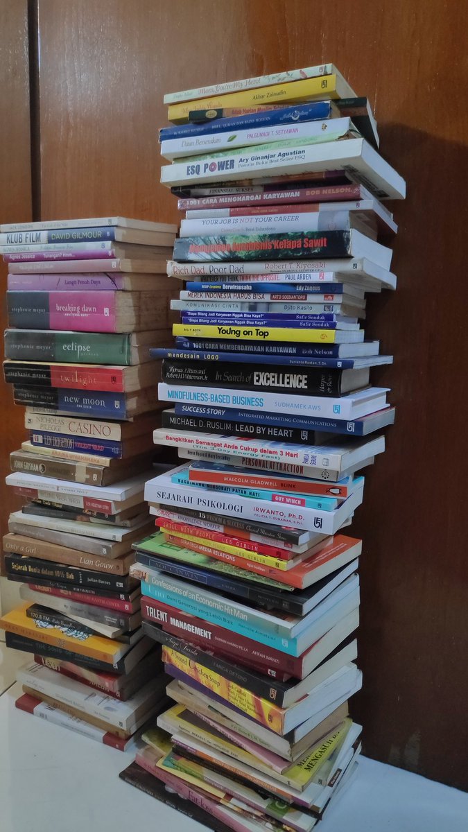 /lt novel dan buku pengembangan diri + manajemen hasil beres-beres gudang dan rak buku. Kalau ada taman baca/perpus mandiri yang mau ambil ke Bekasi (sendiri/perwakilan boleh), drop info tb/perpusnya di comment ya. Nanti aku pilih dan hubungi.