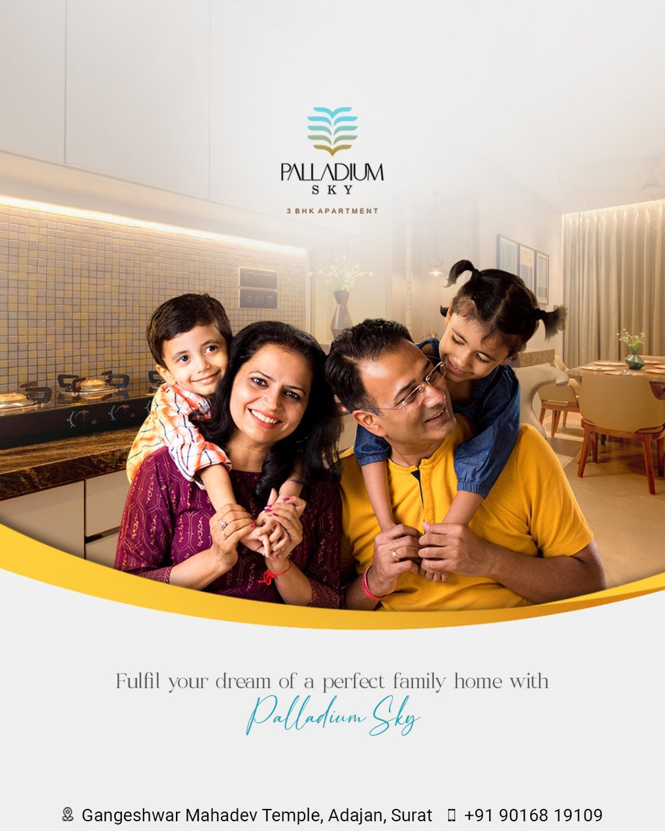 marvella_group's tweet image. Are you planning to move to a perfect home with your family? 

Check out 1891-1991 SQ.FT. 3 BHK home today!

(Sample Flat Is Ready For Preview)
For booking details contact us on,
📞+91 90168 19109, 📞+91 90168 19110

#3BHKApartments #SampleFlat #PalladiumSky #Surat #MarvellaGroup