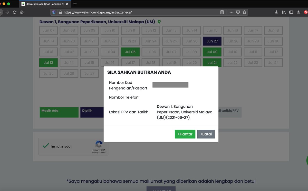 seongyee's tweet photo. @JKJAVMY @Khairykj Registering AZ for my wife,click handar and below come out and stop responding. Is it considered booked? https://t.co/OFq4jn6grh