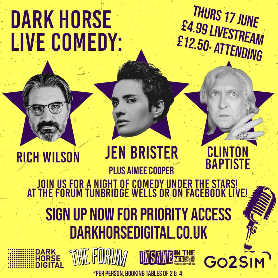Our man @IamRichWilson is doing a human gig at long last. Go to Dark Horses’s site and drop your email in for priority ticket access…

And in the meantime, turn on his latest TUNED UP TIME MACHINE today on IR, with <a href="/PRVix/">Victoria Jayne</a> &amp; @pauldanielsvo!

mixcloud.com/IslingtonRadio…