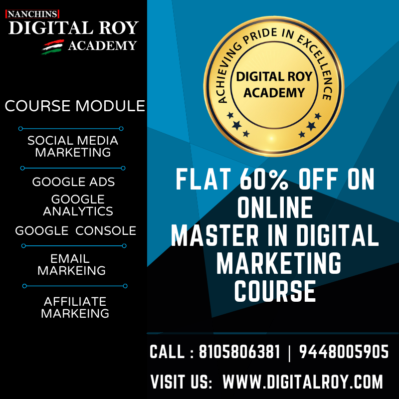 digitalroys's tweet photo. Offer Ending Soon

Get Flat 60% off on Master in Digital Marketing Course

Visit: https://t.co/V47GMfegVg

Contact us: 8105806381 | 9448005905

#Digital #Digitalmarketing #wednesday #digitalroy #SEO #SEM #socialmedia #WhatsApp #supermoon #digitalroyacademy https://t.co/5eiXJVHKOU
