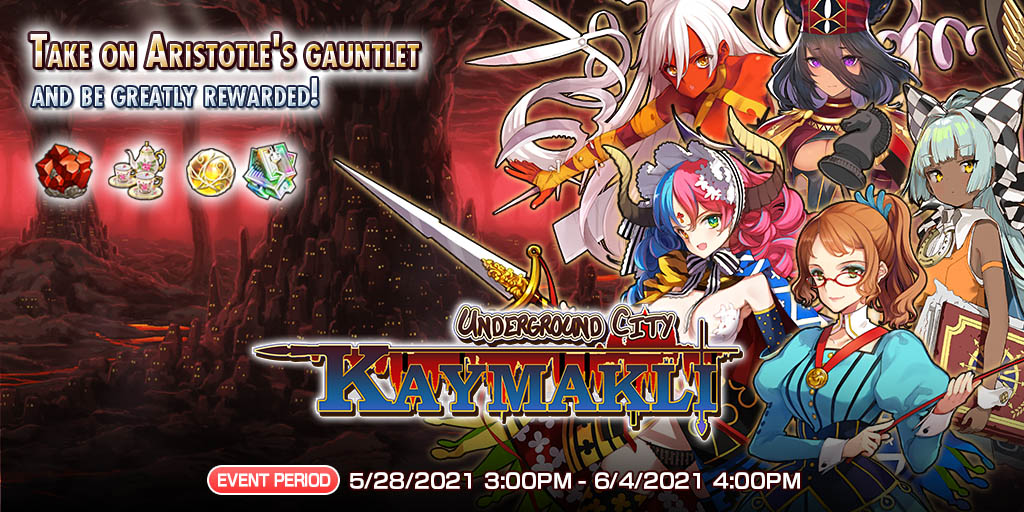 eiyuWW_En's tweet photo. [Update Notice]
The Maintenance has been completed on 5/26 at 2:00am.The Challenge Event "Kaymakli Underground City" will start at 3:00 pm on 5/28.

 Challenge the Score Attack and get the "Aristotle"! https://t.co/i2HdmUA5y6