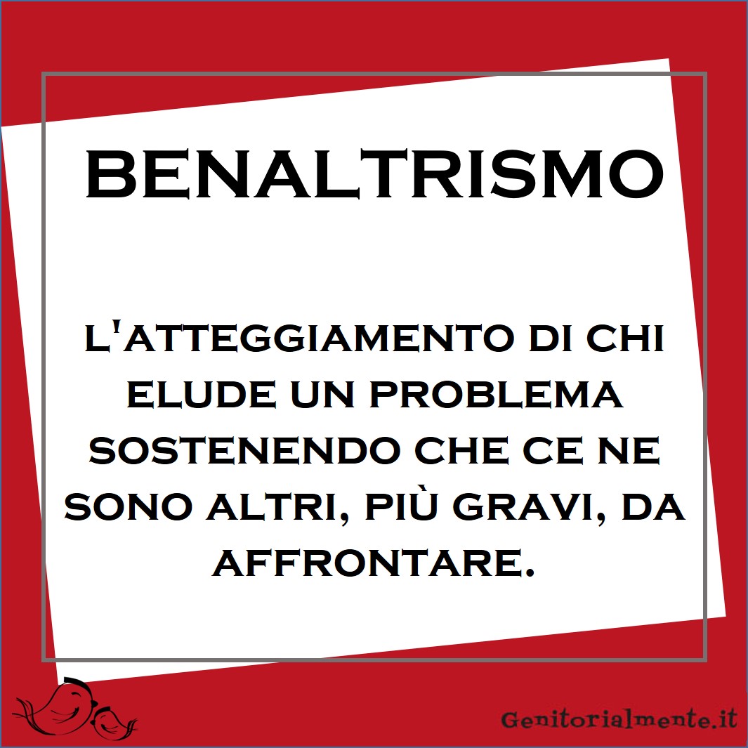 L'inquinamento è un problema? Ben altri sono i problemi
La discriminazione è un problema? Ben altri sono i problemi
Il razzismo è un problema? Ben altri sono i problemi
Ho trovato la soluzione, diamo il potere alle donne che riescono a gestire più problemi contemporaneamente.