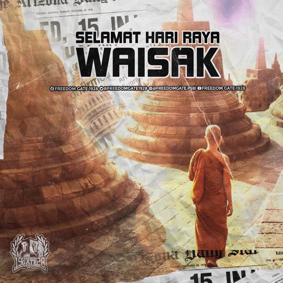 freegatexpsbi's tweet photo. Selamat Hari Waisak 2565 BE untuk saudaraku umat Buddha yang merayakan.
#Freedomgate #Freegate #PsbiBlitar #Psbi #footballforunity #footballforhumanity #waisak2565 https://t.co/ewQkmbxISc