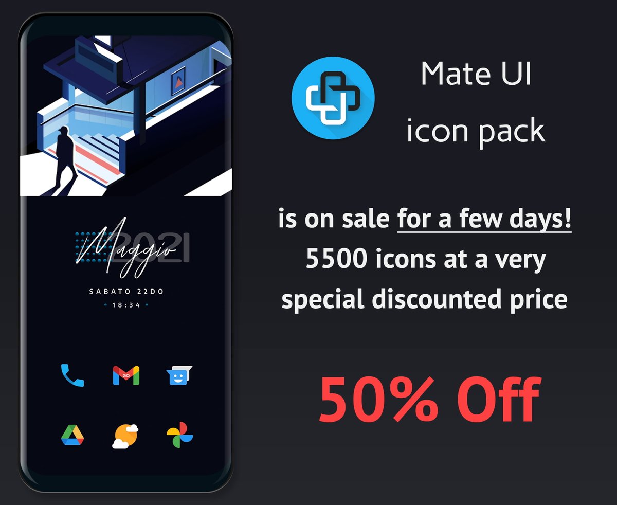 thecoffeemilks's tweet photo. Last chance guys! Mate UI celebrate 5500 icons reached so is offered at a special price from 23 to 26 May: https://t.co/0LTXpbVV4X

Wall by @RindoneSaro 
Aries colors Kwgt by @Halleyapps 

#Icons #Android #promotion #material #googleplay #design #homescreen #mateui https://t.co/PpQKoqIHKK