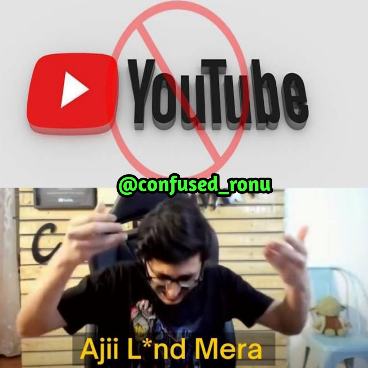 indian_db's tweet photo. YouThoobh Kabhi Ban Nahi Ho Sakta๐ฅฑ
@CarryMinati
#YouTubeban
#YouTube
#carryOP https://t.co/2Nd4mdnShi
