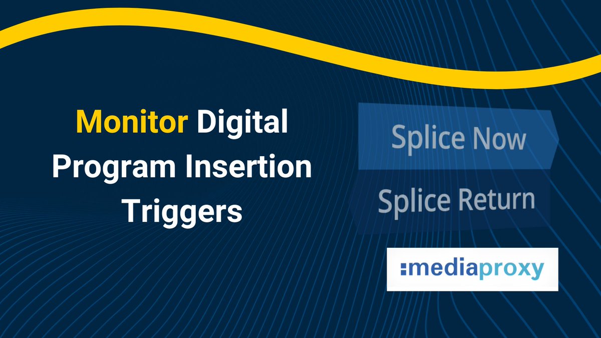 Mediaproxy's tweet image. Our applications include advanced detection, monitoring and reconciliation of SCTE-35/104 cue triggers and ad insertion messages to resolve on-air incidents effectively - mediaproxy.com/Solutions/Moni…

#Mediaproxy #OTTMonitoring #InsertionTriggers #LogServer