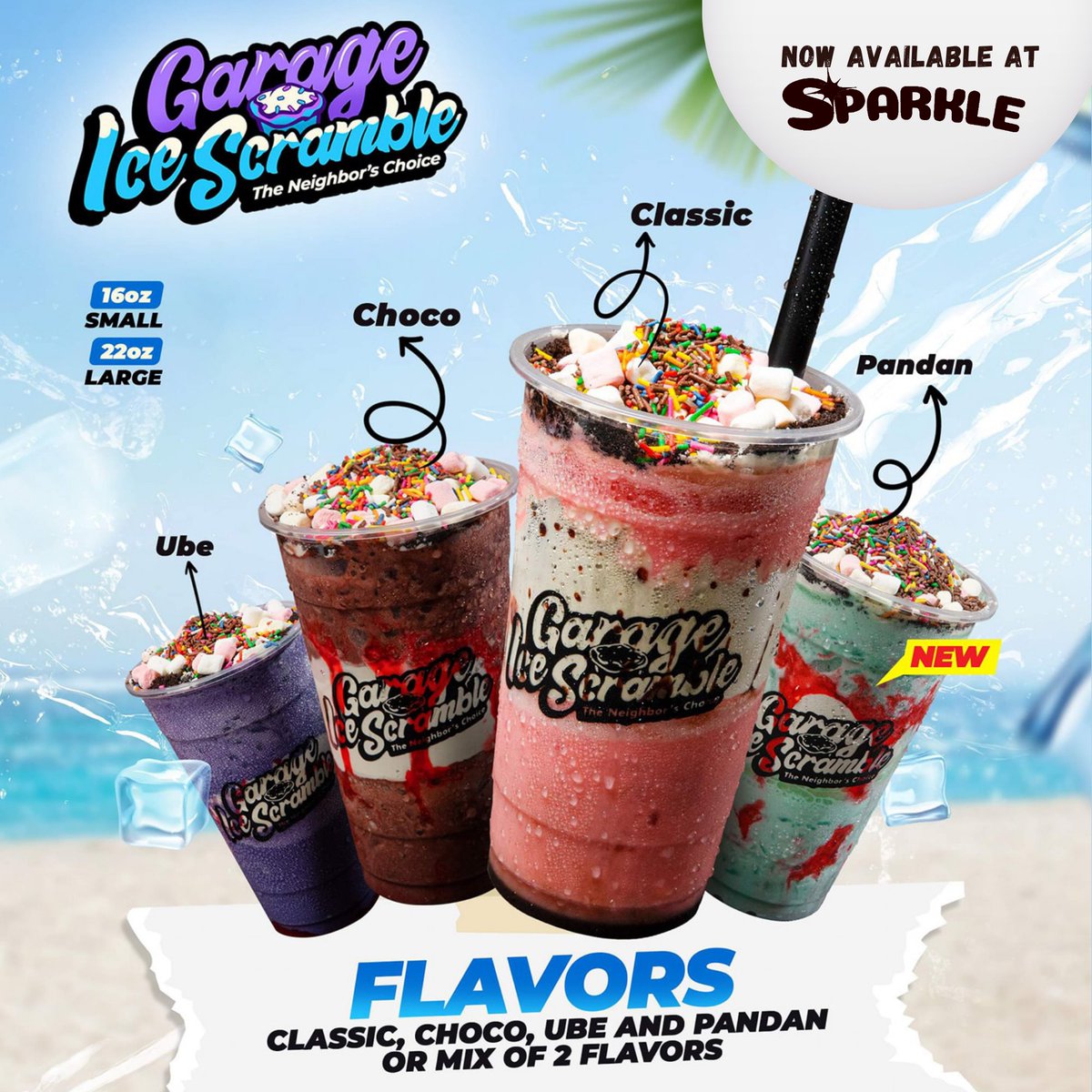 SparkleStarPh's tweet photo. VAILABLE NA ANG Garage Ice Scramble - Bambang Rivera Tondo Manila Branch sa Sparkle!
Flavors:
🍨Classic
🍨Choco
🍨Ube
🍨Pandan
#iSupportLocal
#SparkleStarPh
DOWNLOAD MO NA ANG SPARKLE: TASTE OF HOME!👇👇  
https://t.co/MkTxVNDg7E https://t.co/zZfki058WM