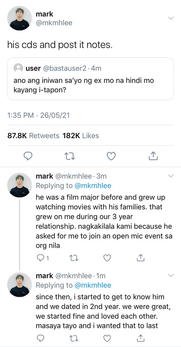 pagsaysay's tweet photo. anong iniwan sa’yo ng ex mo? 
— a markhyuck au one-tweet au. https://t.co/pyGuRyO8fP