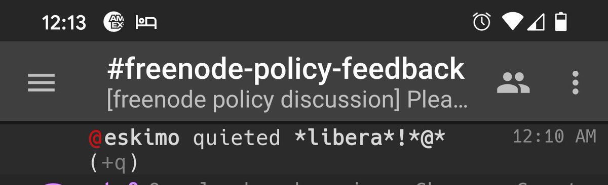 th3ph3d's tweet image. And now they're silencing everyone that has "libera" in their name over on one of the #freenode policy channels. After they tried to ban the channel itself. #dumpsterfire